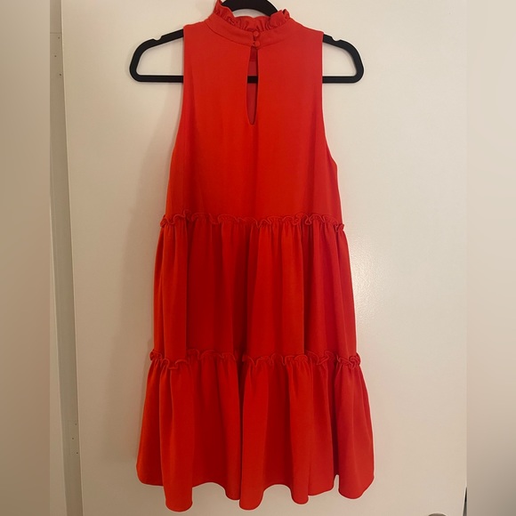 Elliatt Sonnet Ruffled Trapeze Swing Red Dress Size Small in great condition - Picture 2 of 7